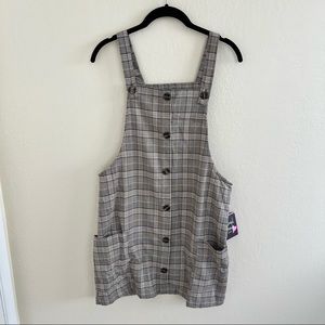 Plaid overall dress - NWT Medium